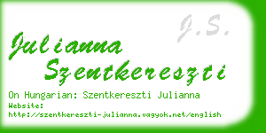 julianna szentkereszti business card